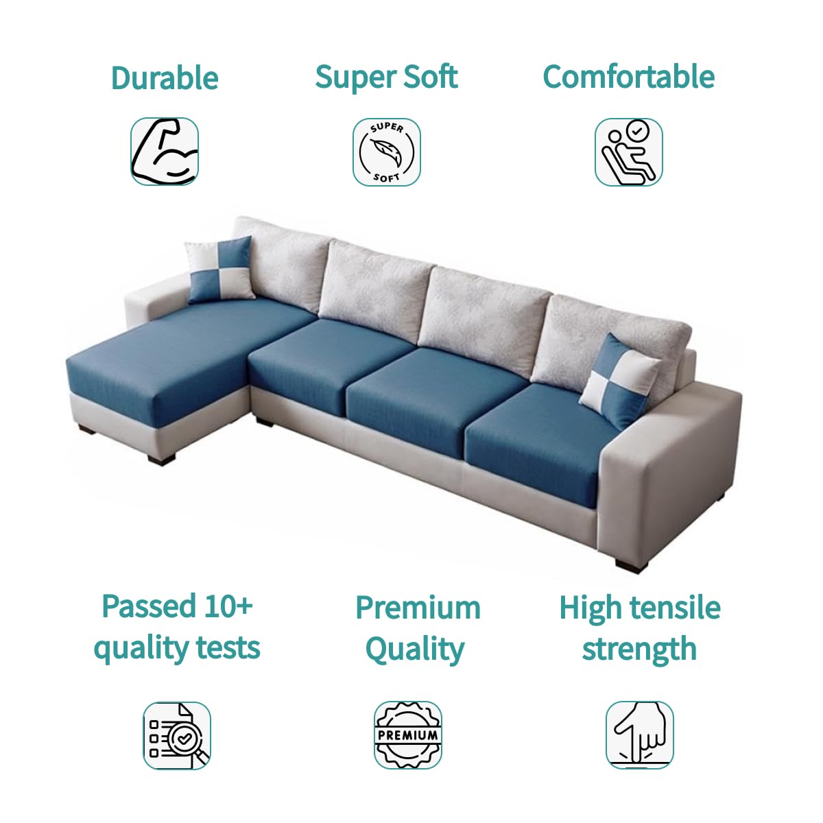 Wayland Modern Living Room Fabric Sofa - Torque India