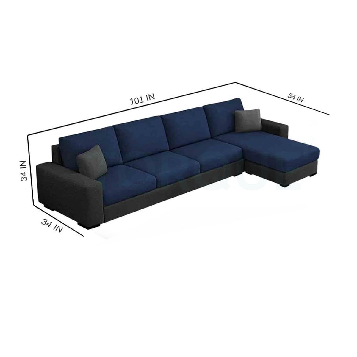 Wayland Modern Living Room Fabric Sofa - Torque India