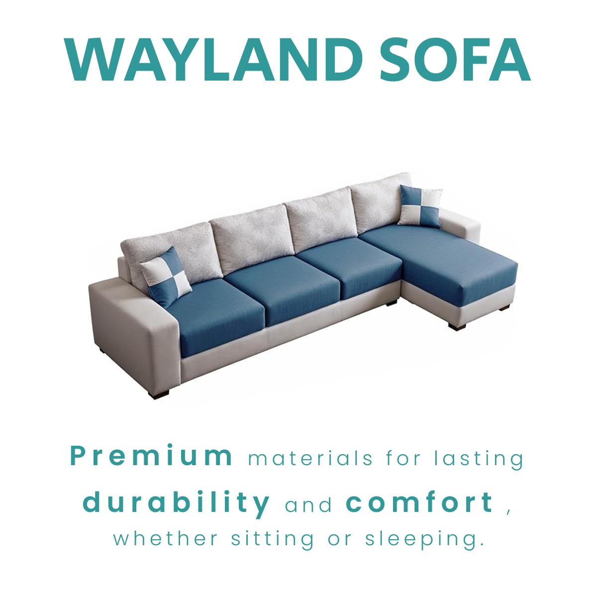 Wayland Modern Living Room Fabric Sofa - Torque India