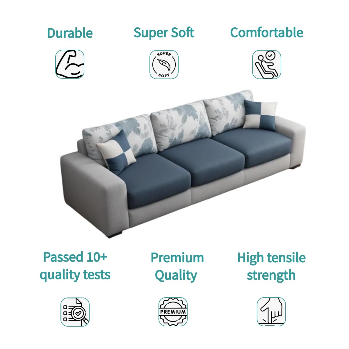 Wayland Modern Living Room Fabric Sofa - Torque India
