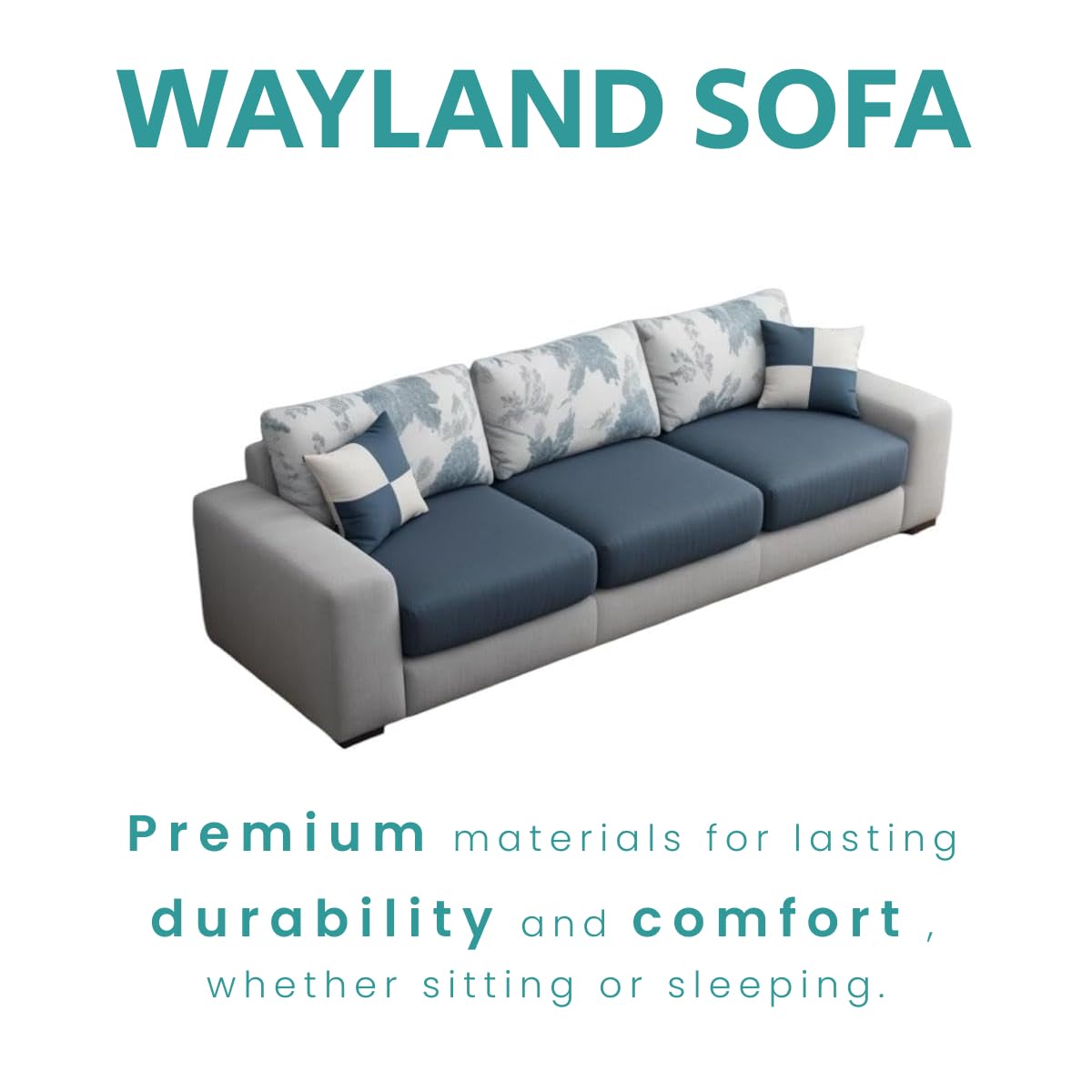 Wayland Modern Living Room Fabric Sofa - Torque India