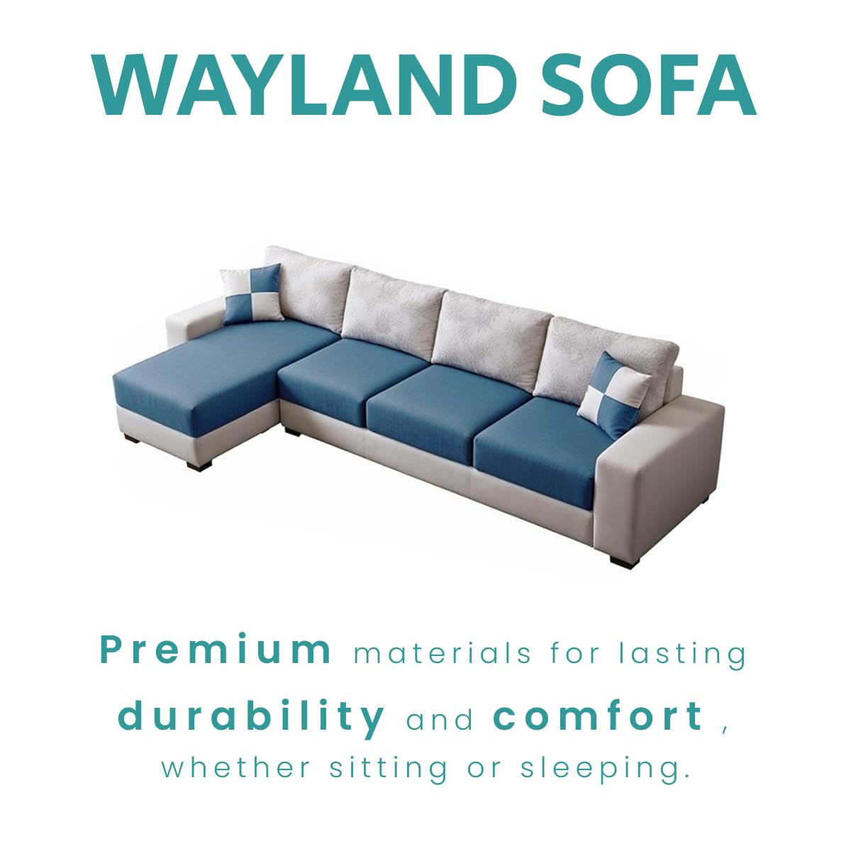 Wayland Modern Living Room Fabric Sofa - Torque India