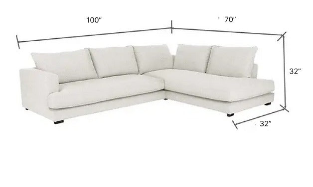 Wayside L Shape 6 - Seater Fabric Corner Sofa - Torque India