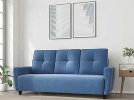 Woodsmoke Fabric Sofa Collection - Blue - Torque India