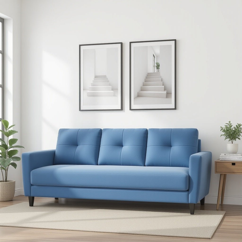 Woodsmoke Fabric Sofa Collection - Blue - Torque India