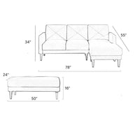 Yuka L Shape 4 Seater L Shape Sofa Furniture with 2 Seater Bench for Living Room | Bedroom | Office… (Flash Sale) - Torque India