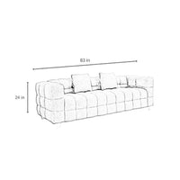 Zeus 3 Seater Fabric Premium Sofa For Living Room - Torque India