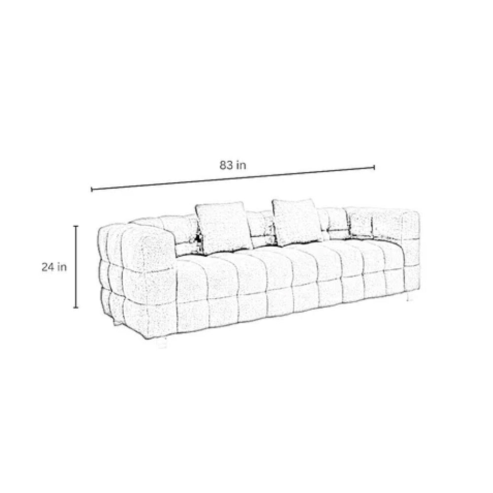 Zeus 3 Seater Fabric Premium Sofa For Living Room - Torque India