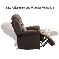 Allmaxx 1 Seater Fabric Manual Recliner - Brown - Torque India