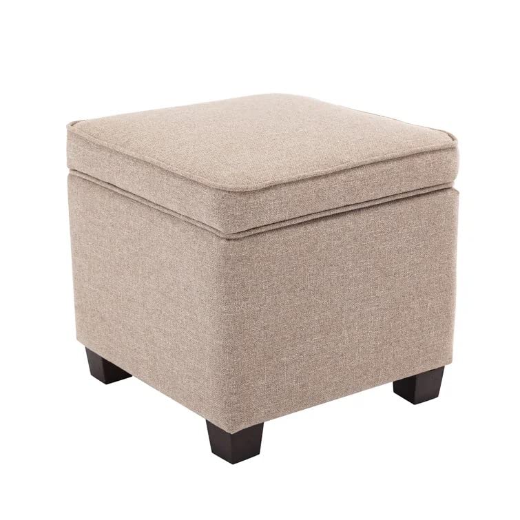 Amalia Square Shape Fabric Ottoman Pouffe Puffy - Torque India