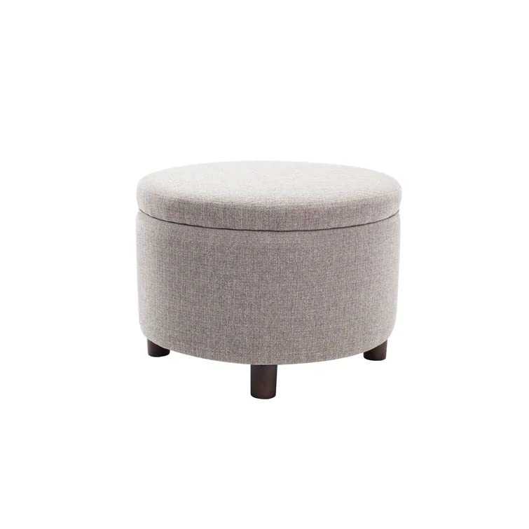 Berlin Round Shape Fabric Ottoman Pouffe Puffy Pouf Puffy for Living Room