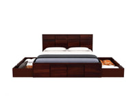 Carmen Sheesham Wood Bed with Box Storage - Torque India