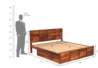 Carmen Sheesham Wood Bed with Box Storage - Torque India