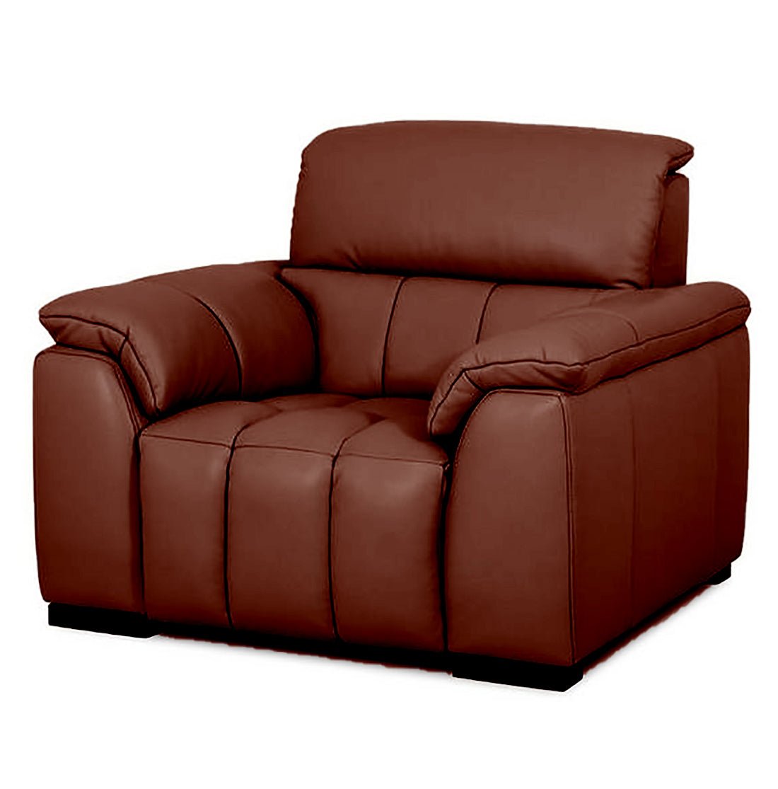 Casanoy 1 Seater Leather Sofa for Living Room | 1 Seater Leather Sofa - Torque India