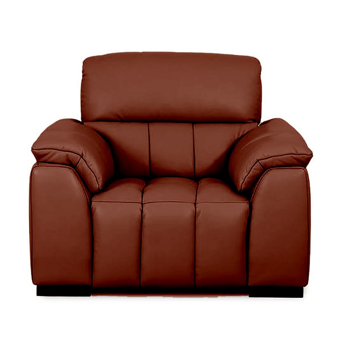 Casanoy 1 Seater Leather Sofa for Living Room | 1 Seater Leather Sofa - Torque India