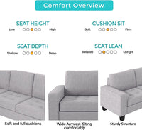 Christopher 5 Seater L Shape Premium Fabric Sofa With Ottoman - Torque India