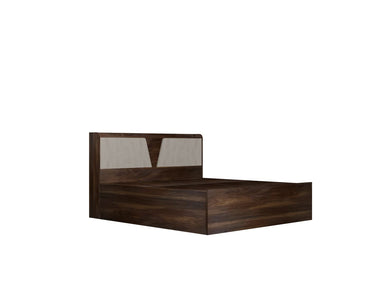 Citrus Engineered Wood Bed with Box Storage for Bedroom (Brown) - Torque India