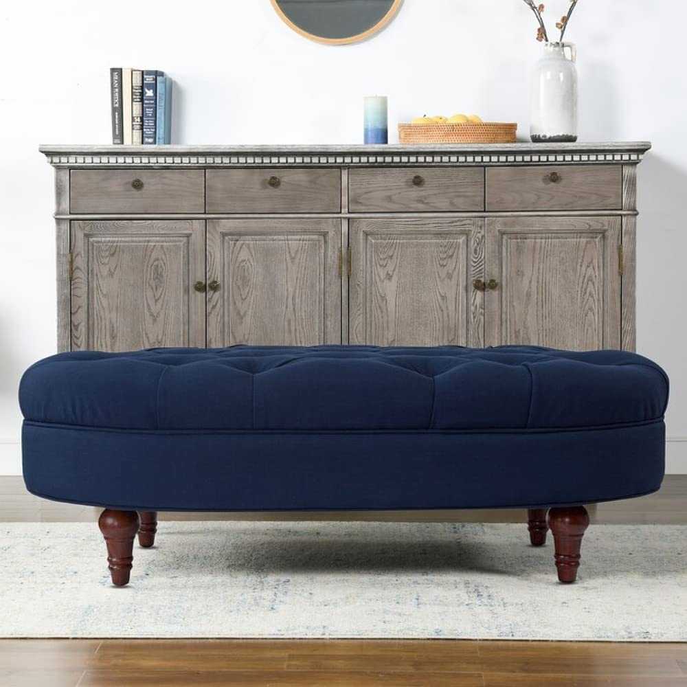 Elyza 2 Seater Fabric Ottoman Bench Sette Pouffe Puffy for Foot Rest ...