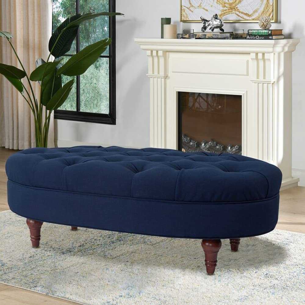 Elyza 2 Seater Fabric Ottoman Bench Sette Pouffe Puffy for Foot Rest ...