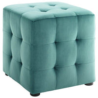 Emica Square Shape Fabric Ottoman Pouffe Puffy for Foot Rest Home Furniture - Torque India