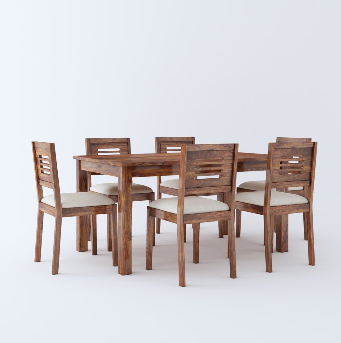 Felix Wooden Round Dining Table Sets with Cushioned / Non Cushioned Chairs - Torque India