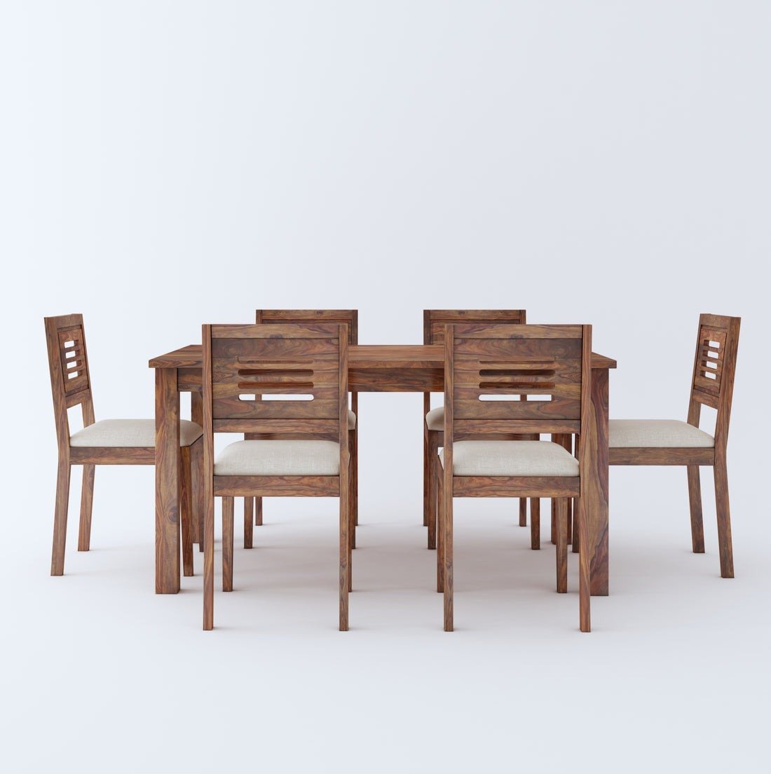 Felix Wooden Round Dining Table Sets with Cushioned / Non Cushioned Chairs - Torque India