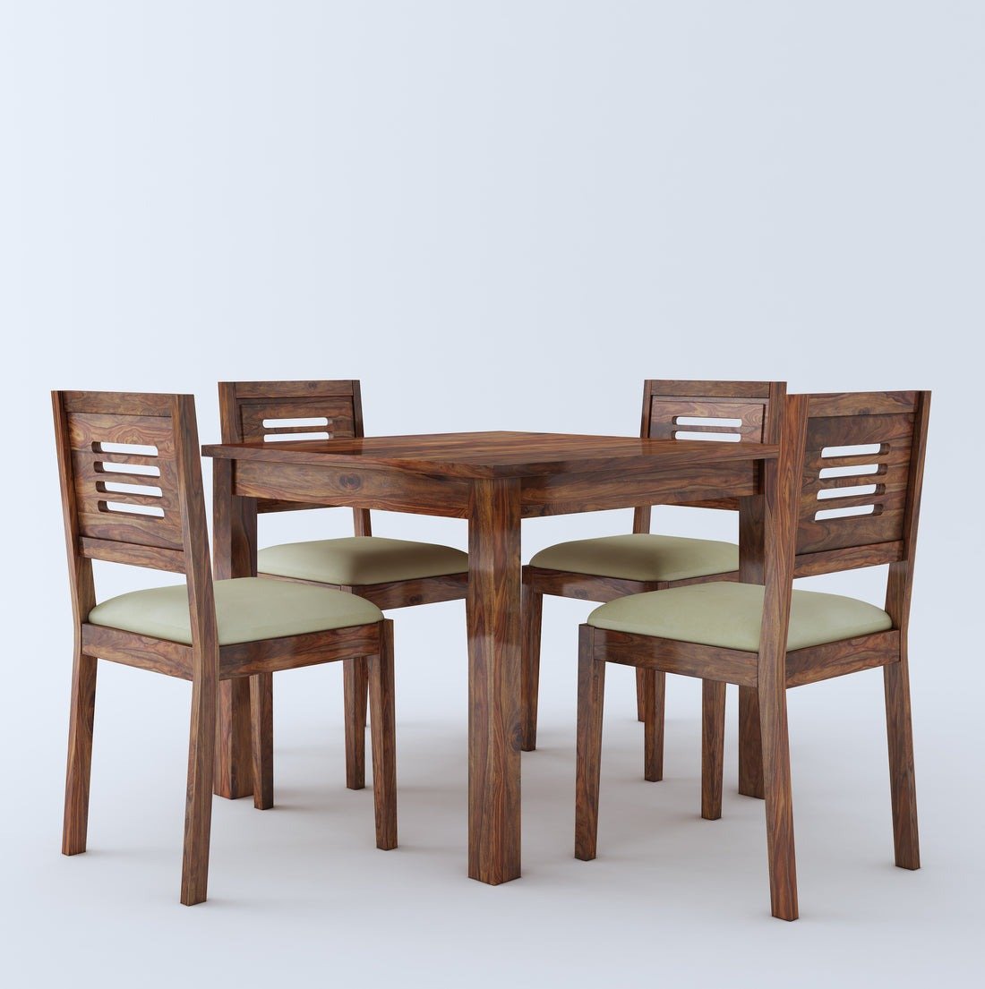 Felix Wooden Round Dining Table Sets with Cushioned / Non Cushioned Chairs - Torque India