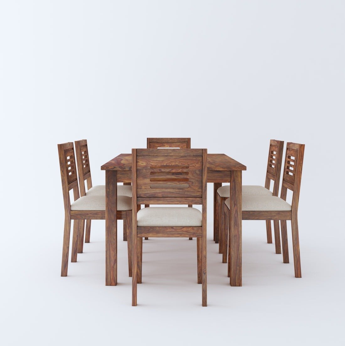 Felix Wooden Round Dining Table Sets with Cushioned / Non Cushioned Chairs - Torque India