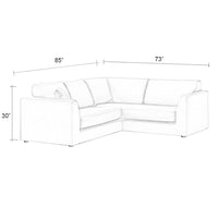 Florita 5 Seater Corner Fabric Sofa Set - Torque India