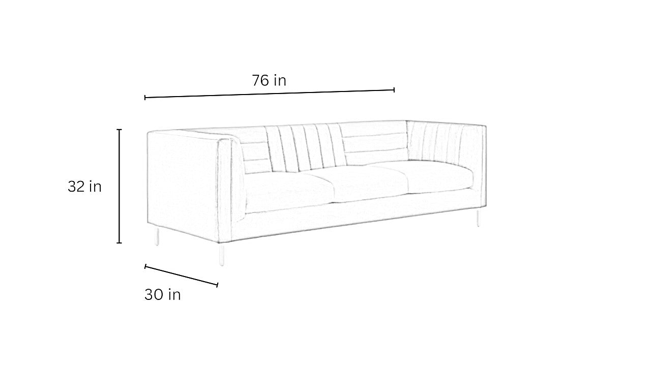 Hamilton 3-Seater Premium Fabric Sofa For Living Room - Torque India