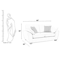 Hatfield 2 Seater Fabric Sofa for Living Room - Torque India