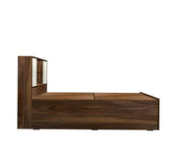 Henrich Engineered Wood Bed with Storage for Bedroom (Brown) - Torque India