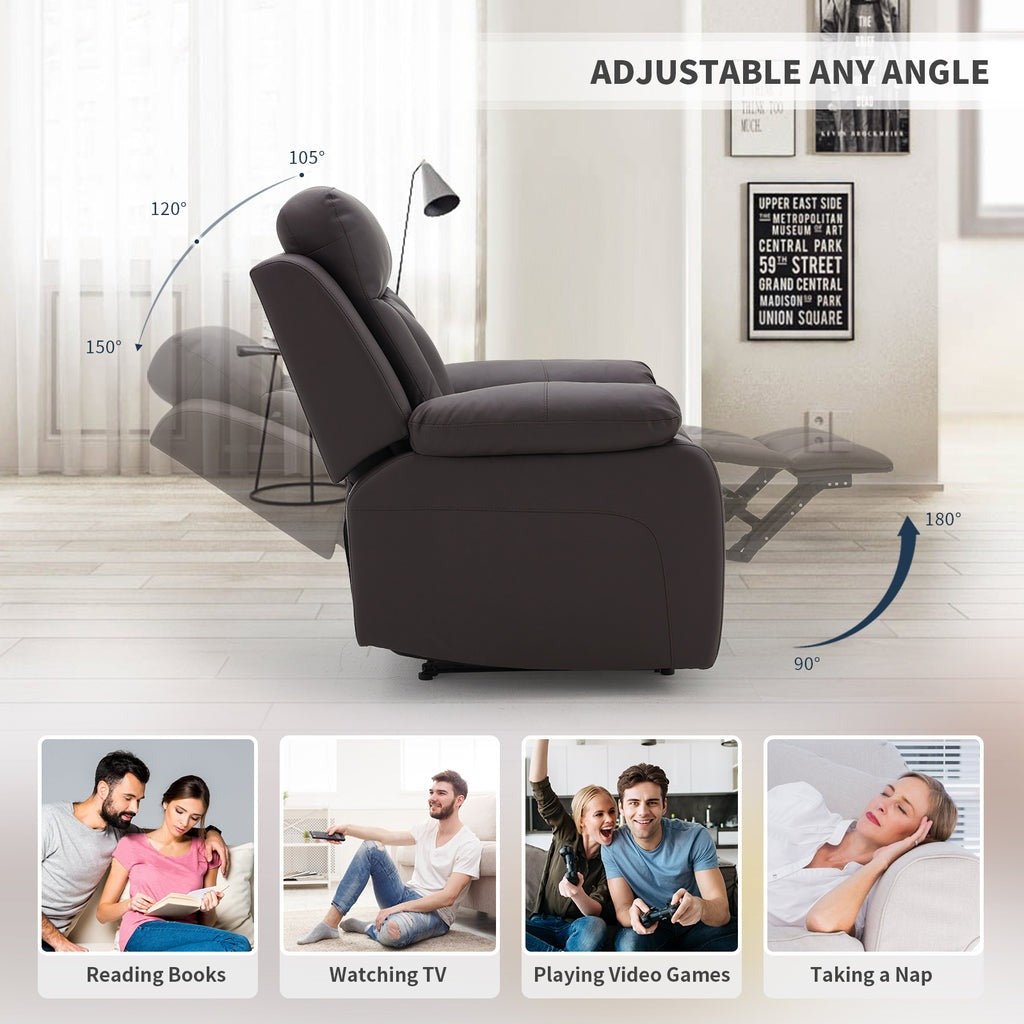 Janet Leatherette Manual Recliner - Torque India