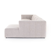 Jerry 4 Seater L Shape Fabric Sofa - Grey - Torque India