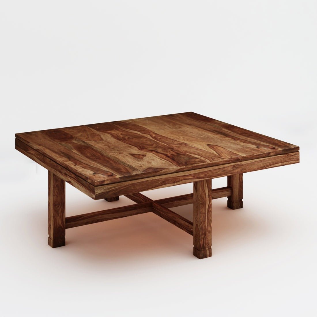Joseph Solid Wood Coffee Table Centre Table With 4 Seating Stool For Living Room. - Torque India