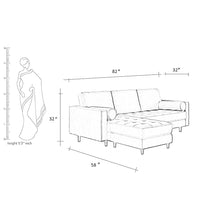 Jupiter 4 Seater Fabric L Shape Sofa for Living Room - Torque India