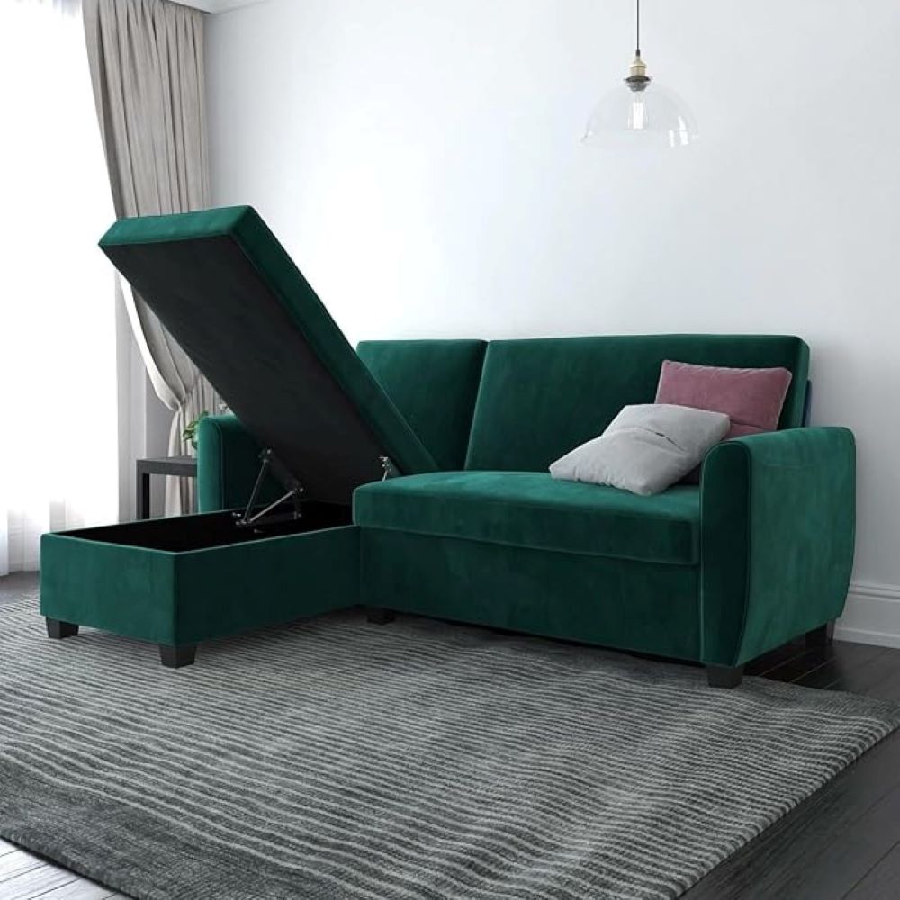 kelvin 4 Seater L Shape Sofa With Storage For Living Room - Torque India