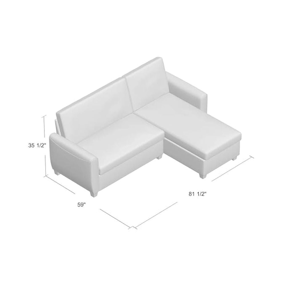 kelvin 4 Seater L Shape Sofa With Storage For Living Room - Torque India