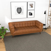 Louis Leatherette Sofa For Living Room - Torque India