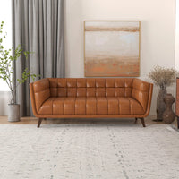 Louis Leatherette Sofa For Living Room - Torque India