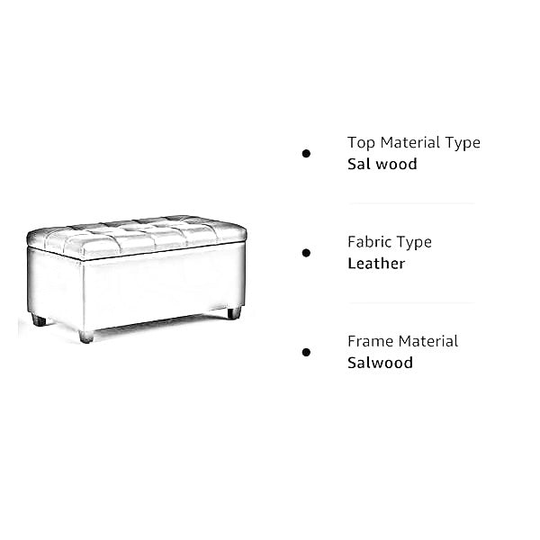 Lucas 1 Seater Leatherette Bench With Storage - Torque India