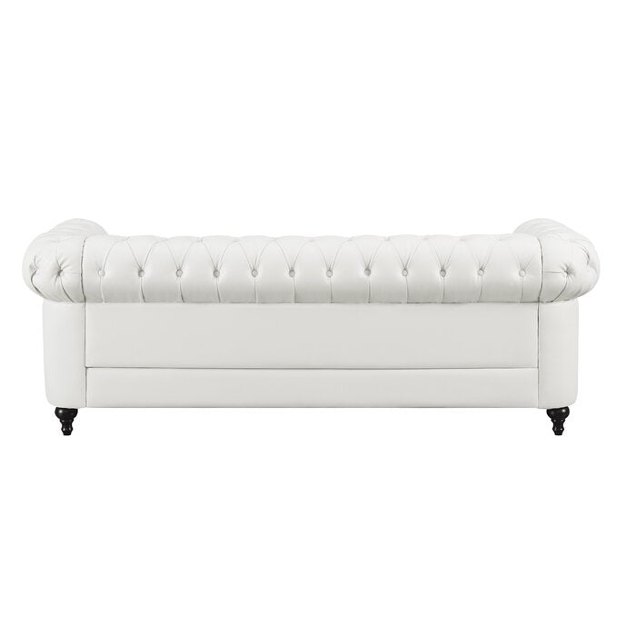 Marina Solid Wood 3 Seater Fabric Chesterfield Sofa for Living - Torque India