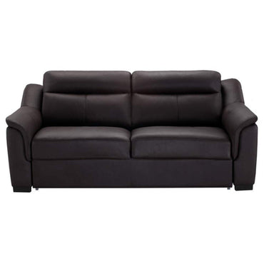 Marvel Wood 3 Seater Leatherette Sofa for Living Room (Brown) - Torque India