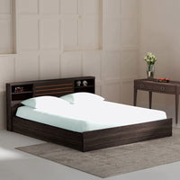 Max King Size Bed With Storage For Bedroom (Brown) - Torque India