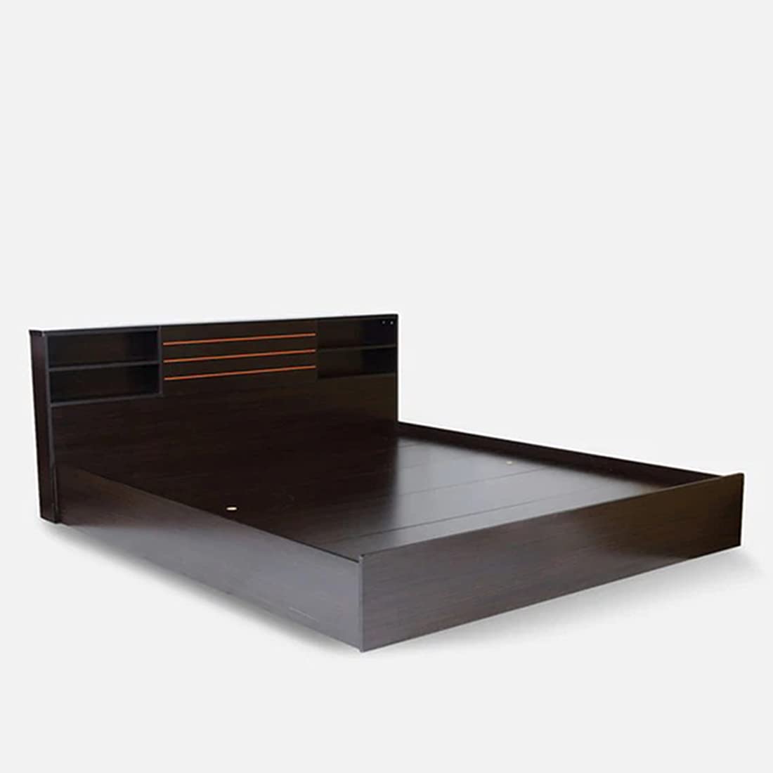 Max King Size Bed With Storage For Bedroom (Brown) - Torque India