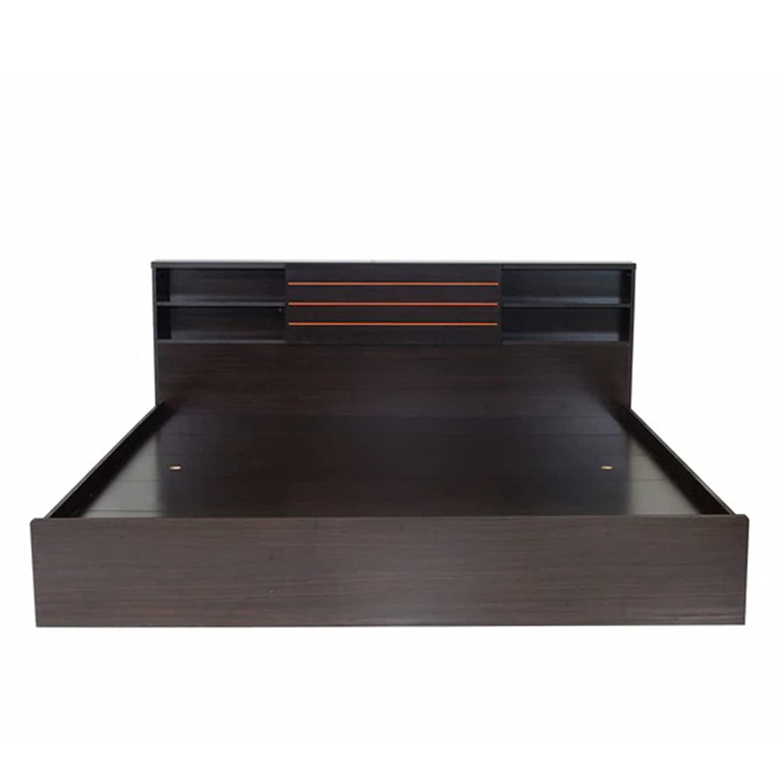 Max King Size Bed With Storage For Bedroom (Brown) - Torque India
