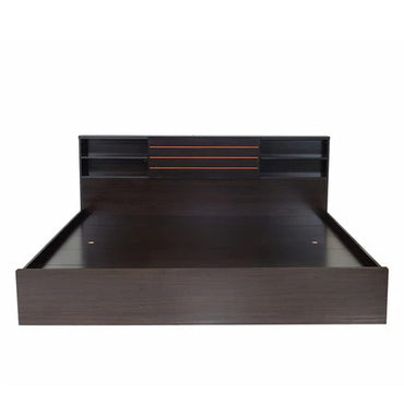 Max King Size Bed With Storage For Bedroom (Brown) - Torque India