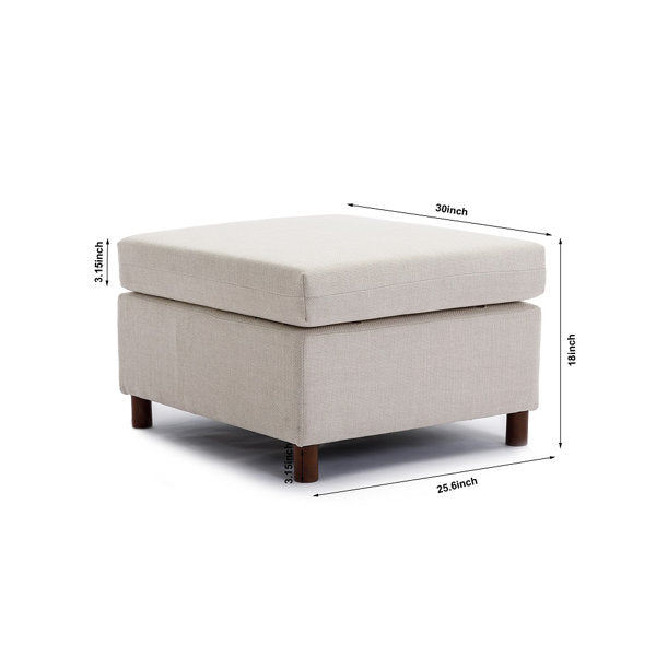 Melton Square Shape Ottoman Pouffes For Sitting Foot Rest Puffy Stools For Living Room - Torque India