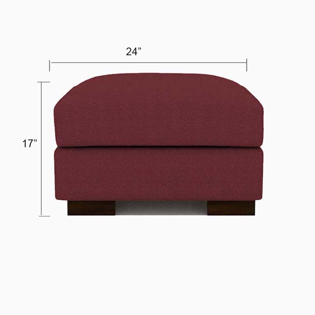 Mendoza Square Shape Fabric Ottoman Pouffes - Torque India