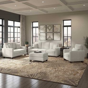 Moscow 6 Seater Fabric Sofa With Ottoman For Living Room | Bedroom | Office - Torque India